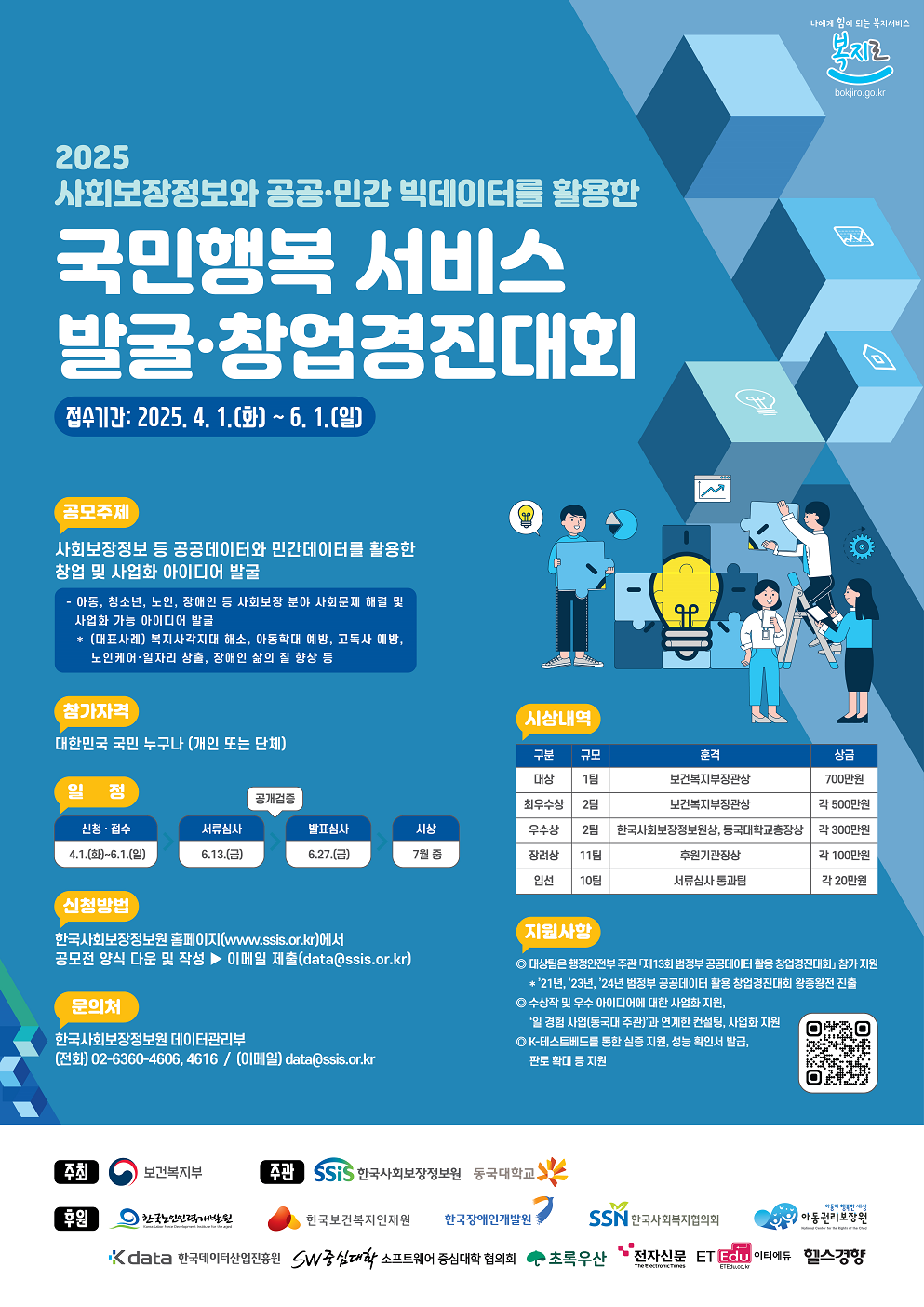 2025 사회보장정보와 공공·민간 빅데이터를 활용한 국민행복 서비스 발굴·창업경진대회