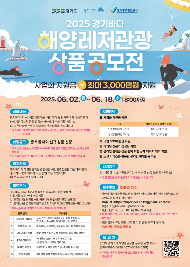 2025 경기바다 해양레저관광 상품공모전