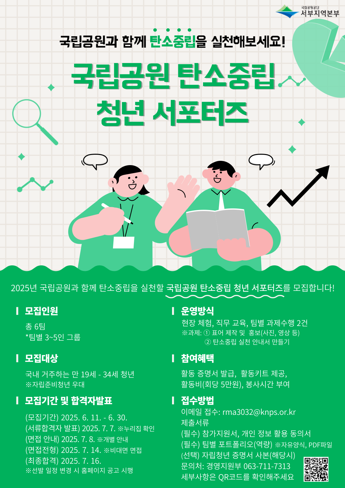 서부지역본부 2025년 국립공원 탄소중립 청년 서포터즈 