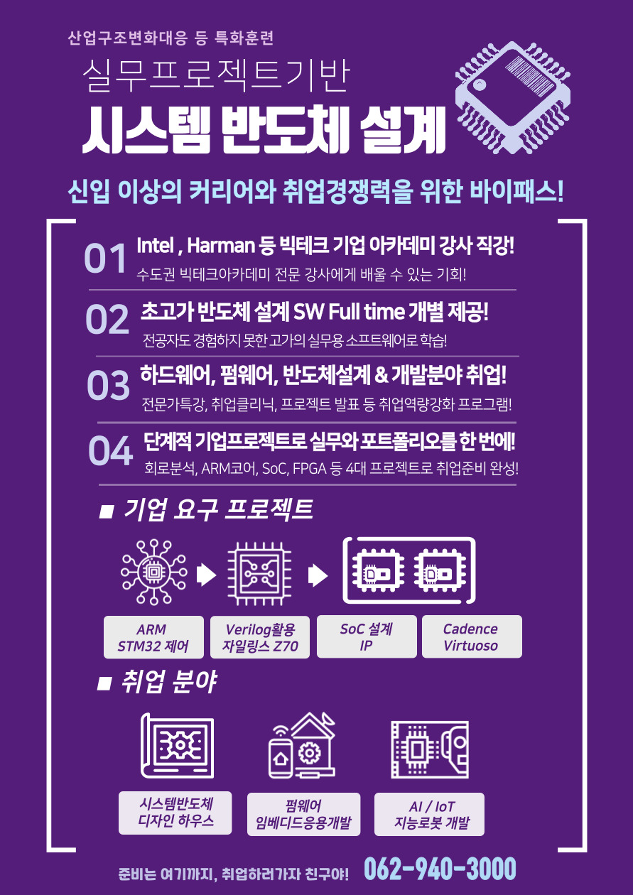 실무프로젝트기반 시스템 반도체 설계전문가 양성 2기 교육생 모집