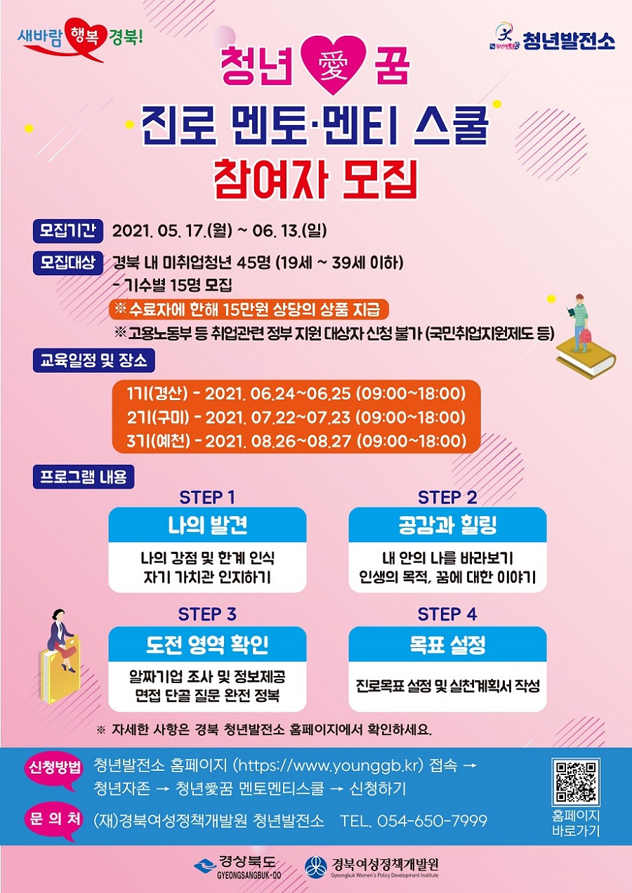 청년愛꿈 진로 멘토·멘티스쿨 참여자 모집