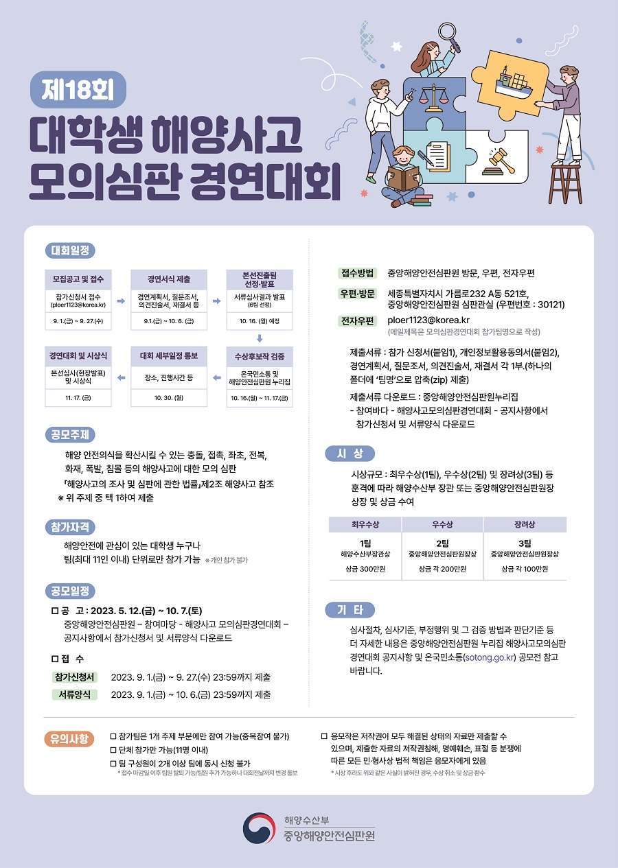 제18회 대학생 해양사고 모의심판 경연대회