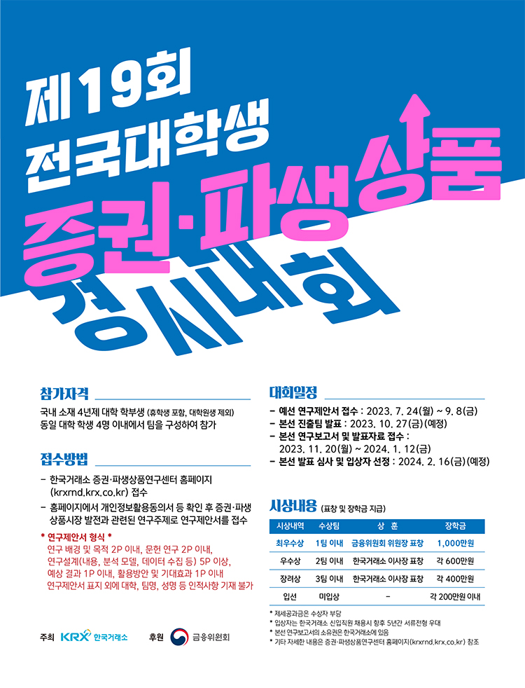 제19회 전국 대학생 증권파생상품 경시대회 