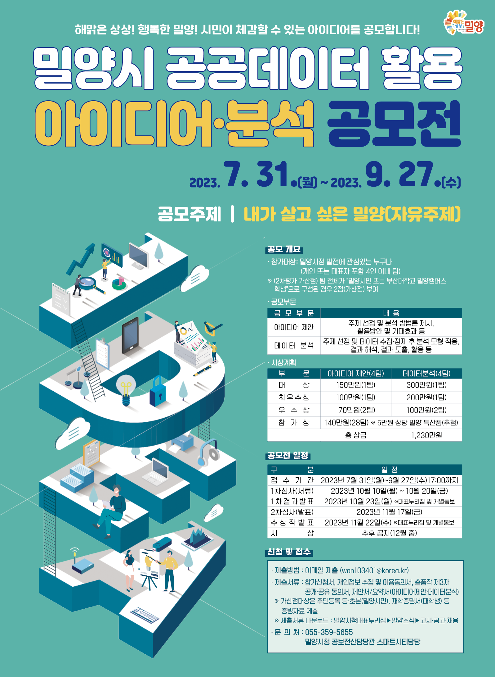 2023년 밀양시 공공데이터 활용 아이디어 분석 공모전