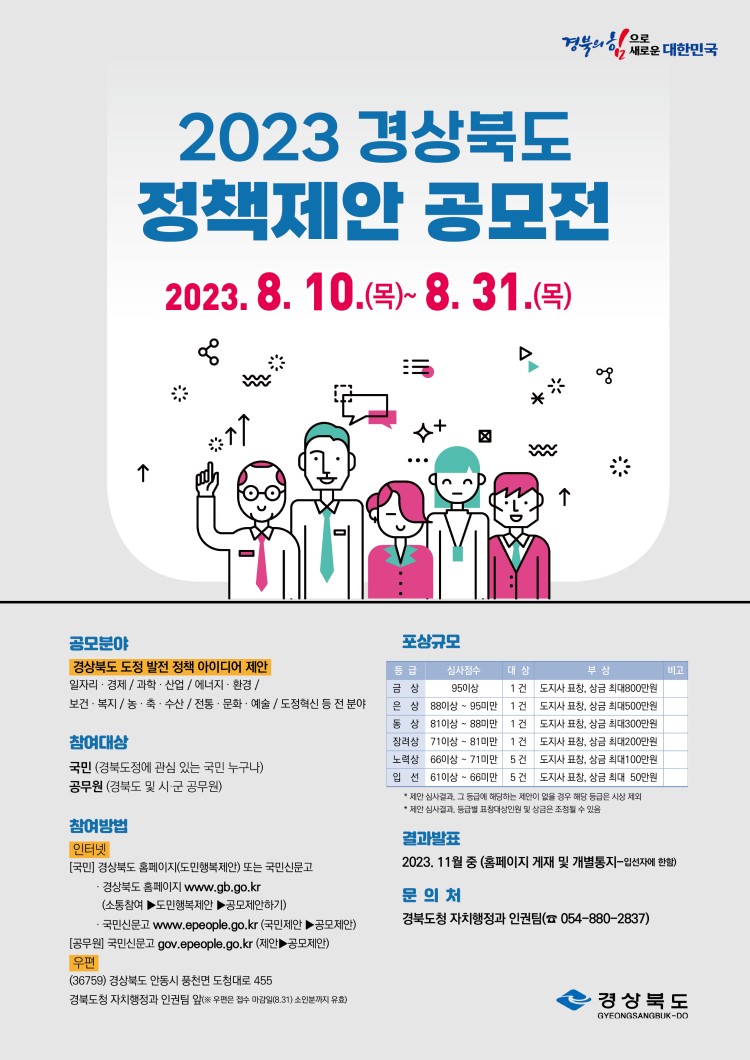 2023년 경상북도 정책제안 공모전