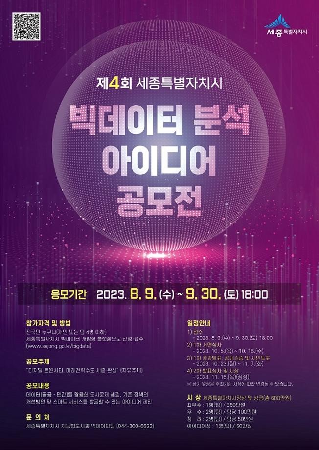 제4회 세종특별자치시 빅데이터 분석 아이디어 공모전 