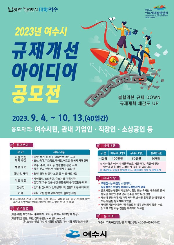 2023년 여수시 규제개선 아이디어 공모전