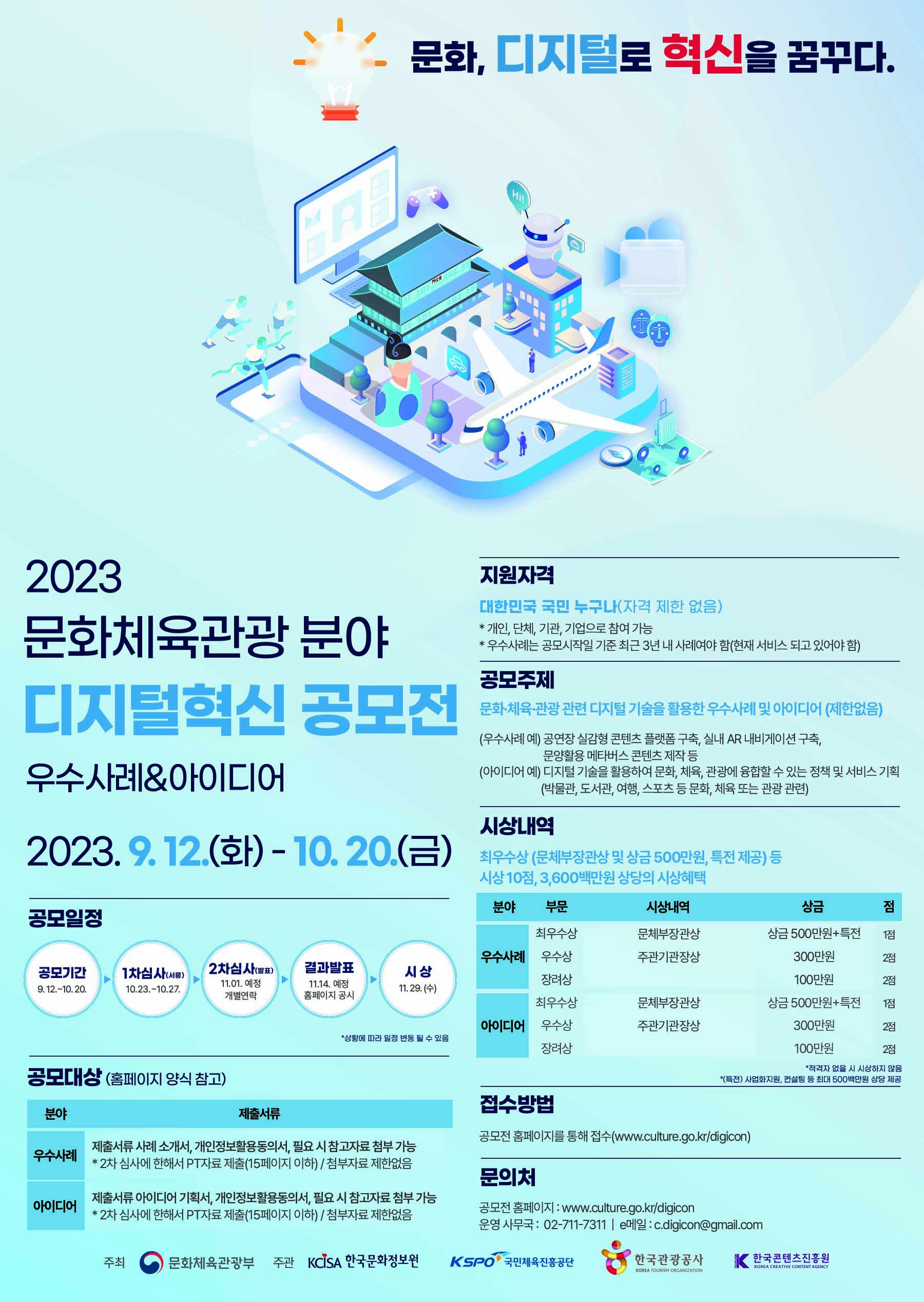 2023 문화체육관공 분야 디지털혁신 공모전 우수사례&아이디어