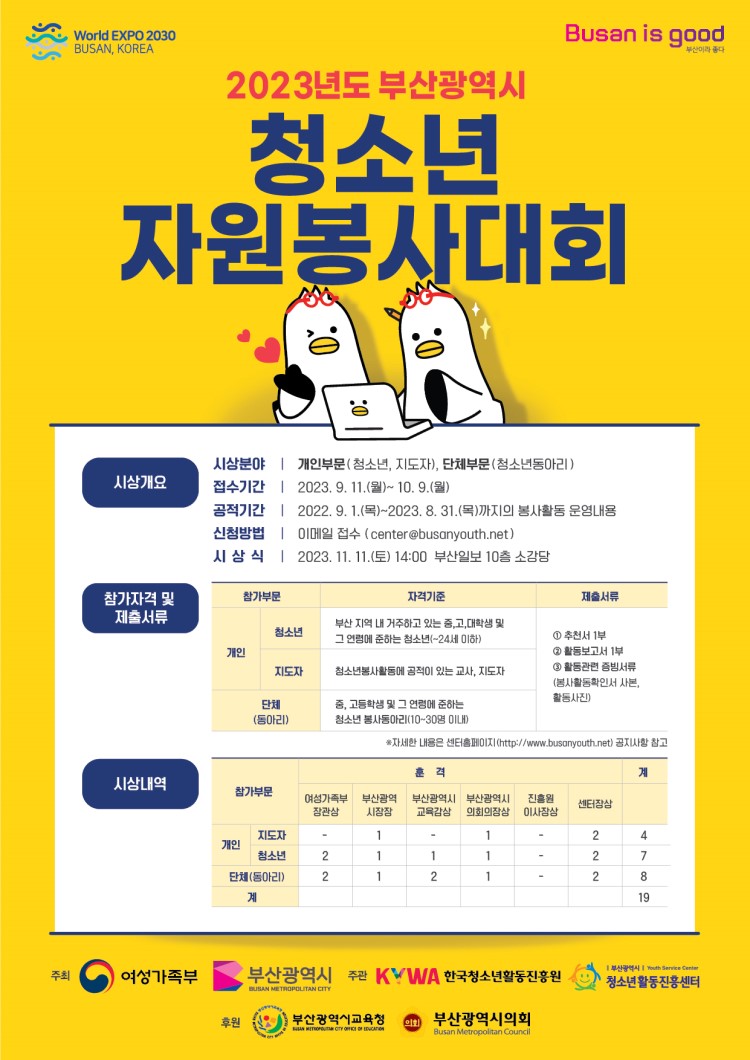 2023년 부산광역시 청소년자원봉사대회