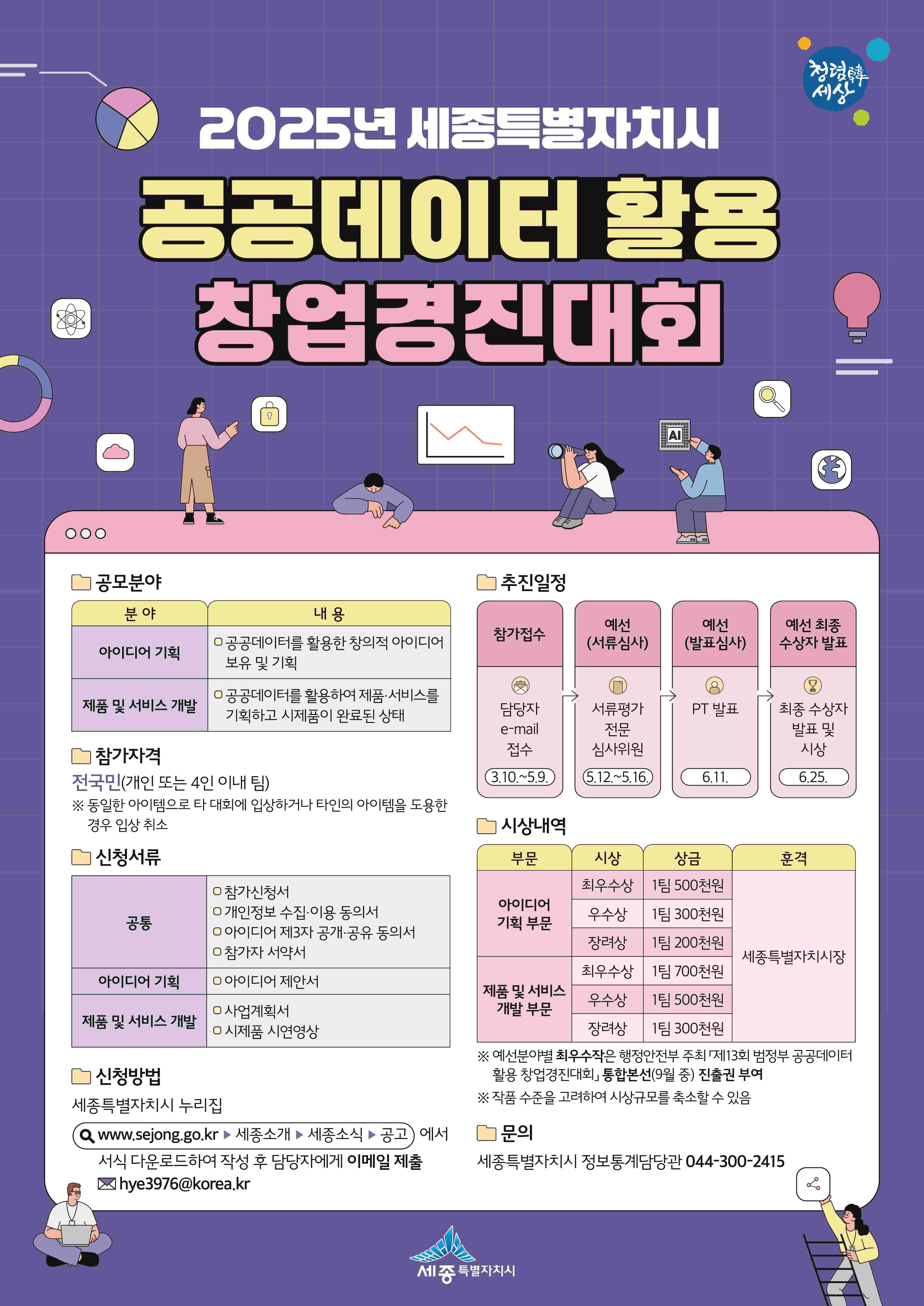 2025년 세종특별자치시 공공데이터 활용 창업경진대회