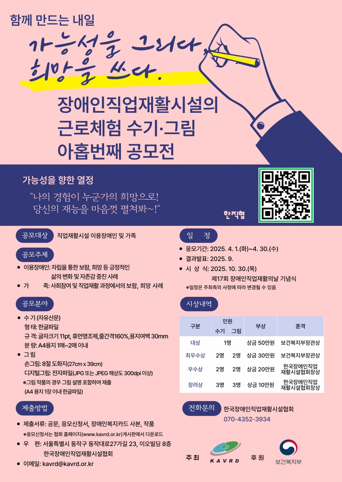 2025년 제9회 장애인직업재활시설 근로체험 수기·그림 공모