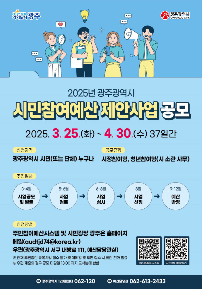 2025 광주광역시 시민참여예산 제안사업 공모