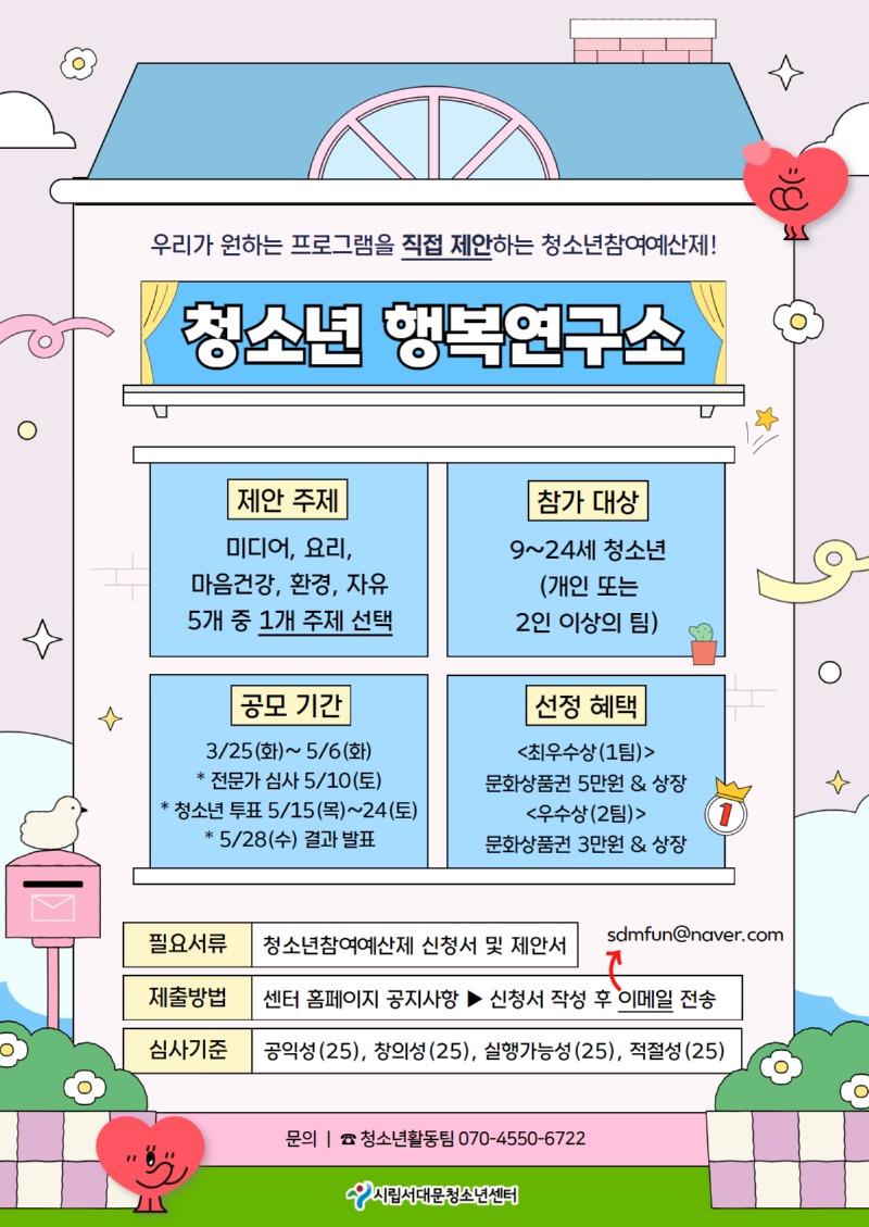 2025년 서대문청소년센터 청소년참여예산제 <청소년 행복연구소>