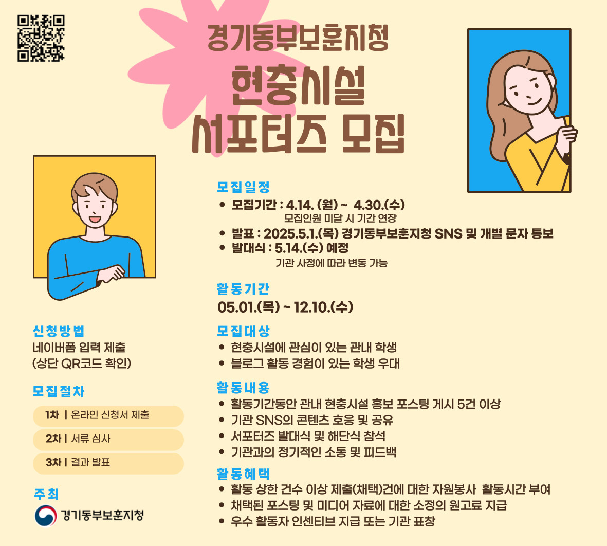 경기동부보훈지청 현충시설 서포터즈 모집