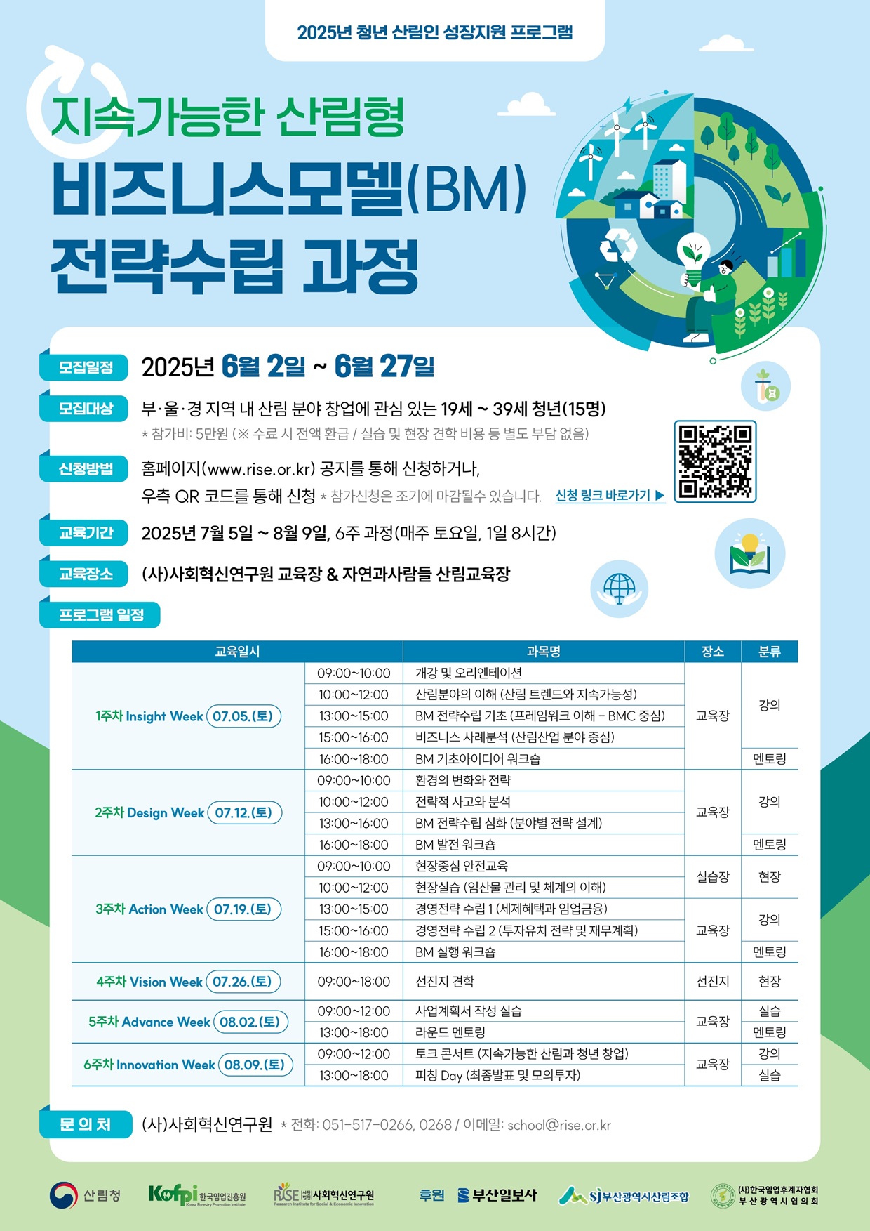 2025년 청년 산림인 성장지원 프로그램 - 지속가능한 산림형 비즈니스모델 전략수립 과정