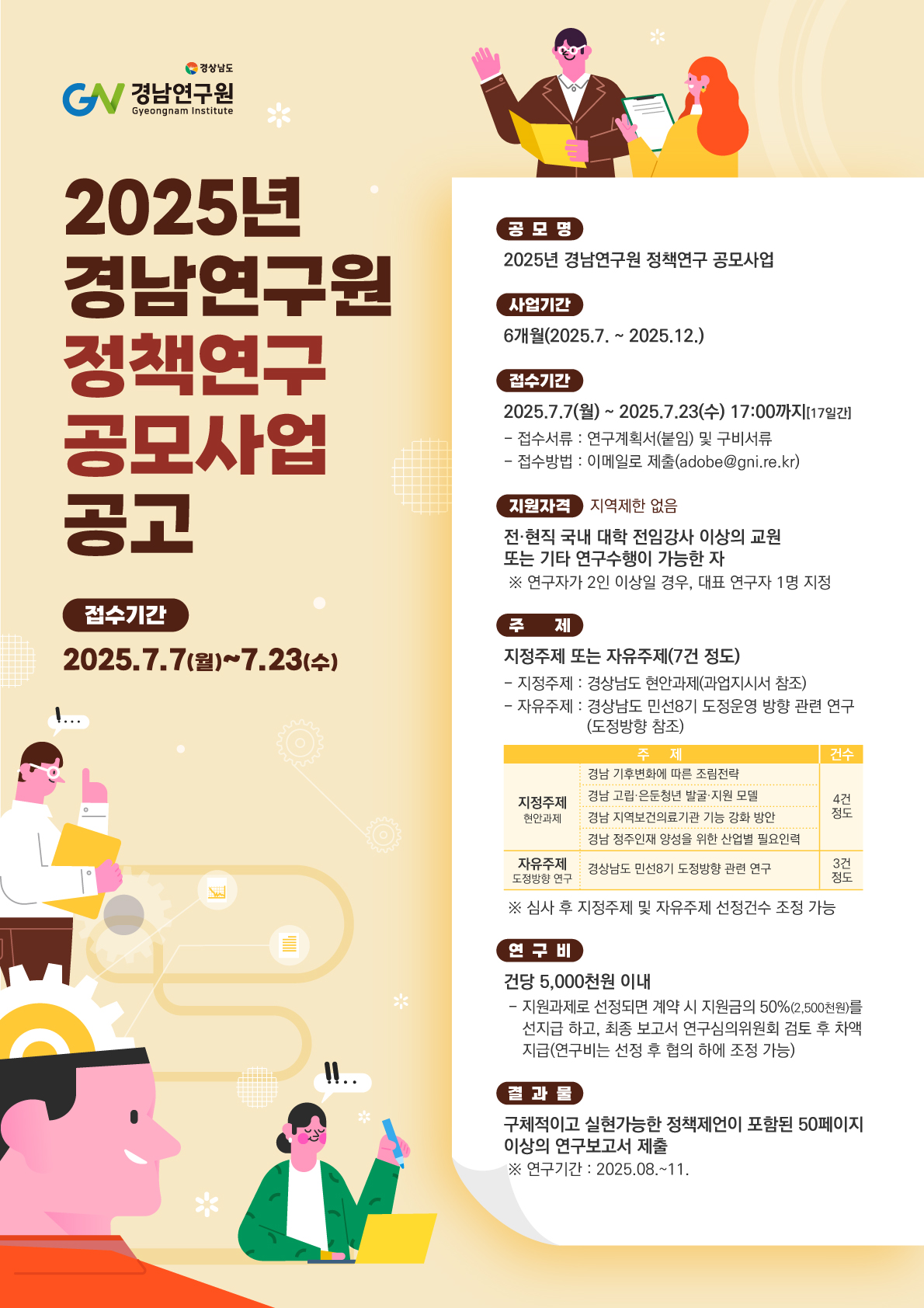 [경남연구원] 정책연구 공모