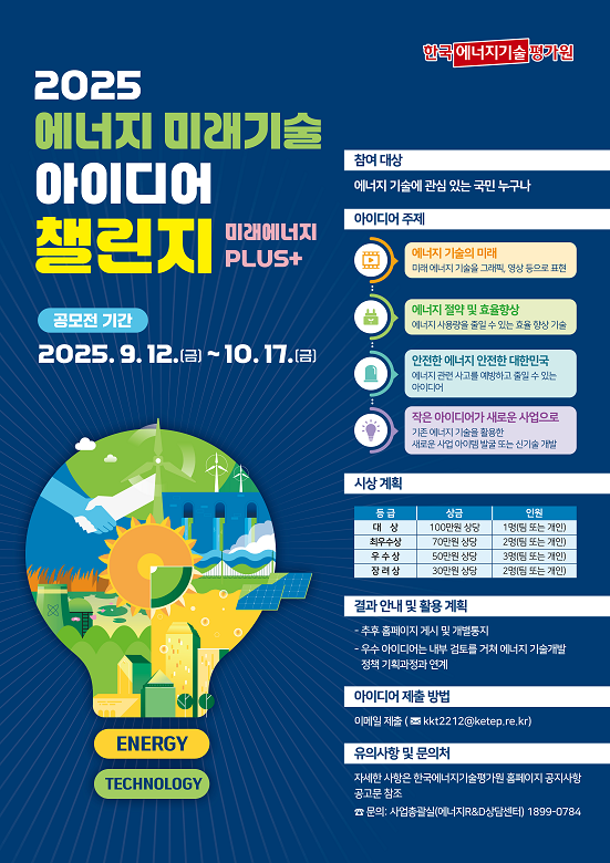 2025년 에너지 미래기술 아이디어 챌린지 