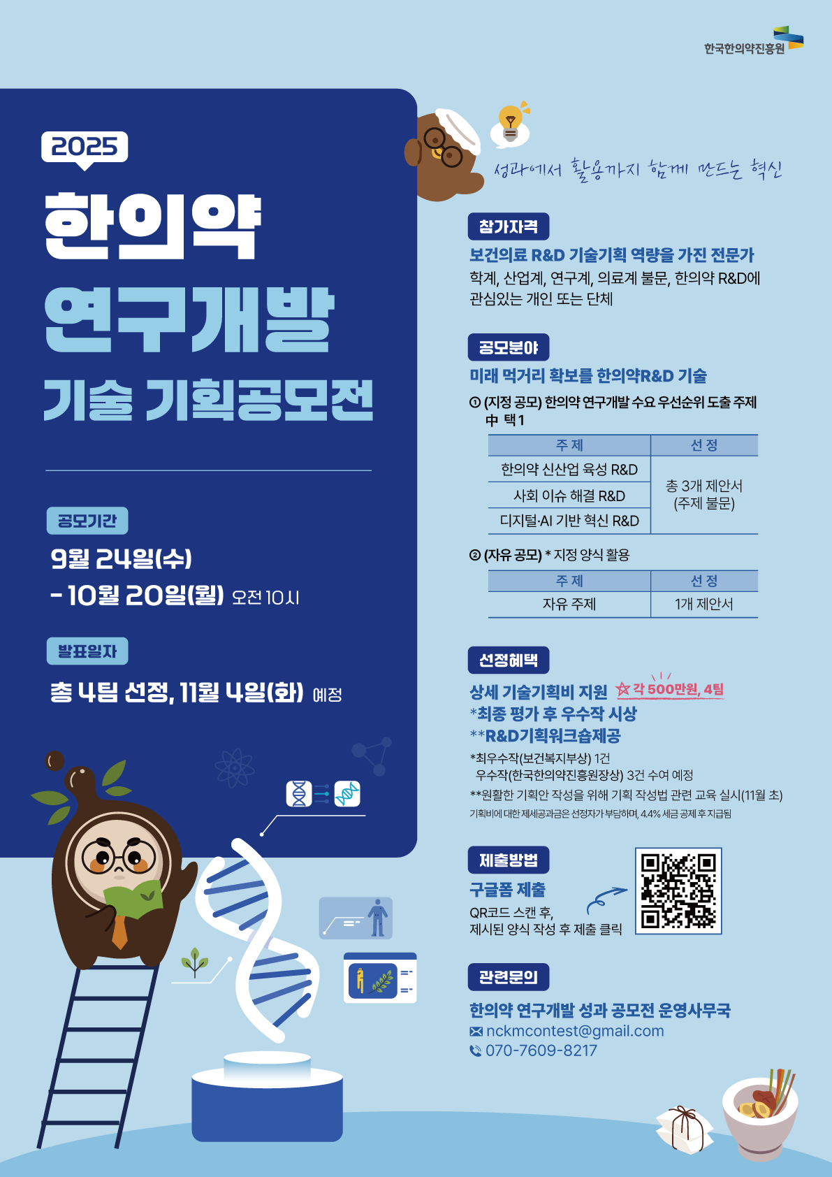 2025 한의약 연구개발 기술기획 공모전