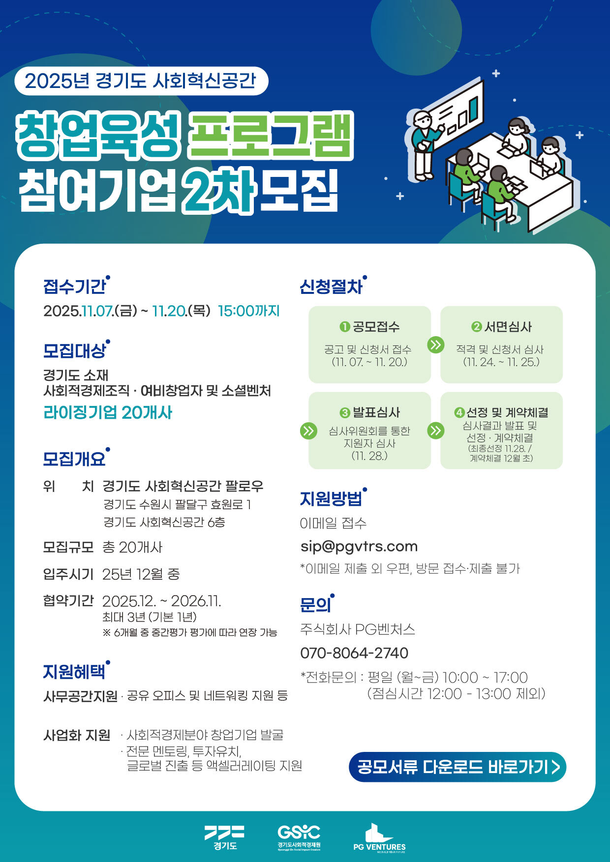 2025 경기도 사회혁신공간 창업육성 프로그램 참여기업 2차모집