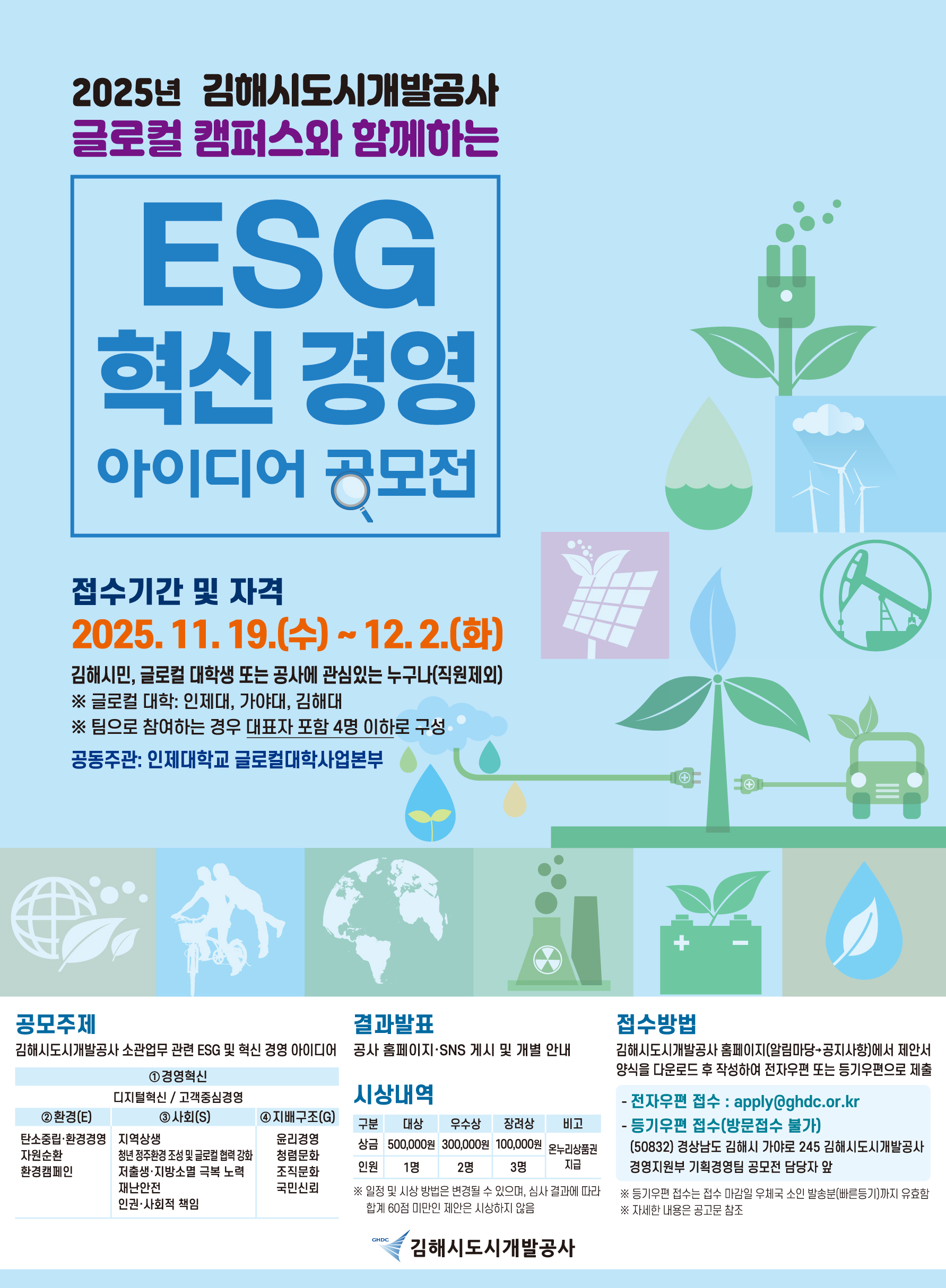 2025년 김해시도시개발공사 ESGㆍ혁신 경영 아이디어 공모