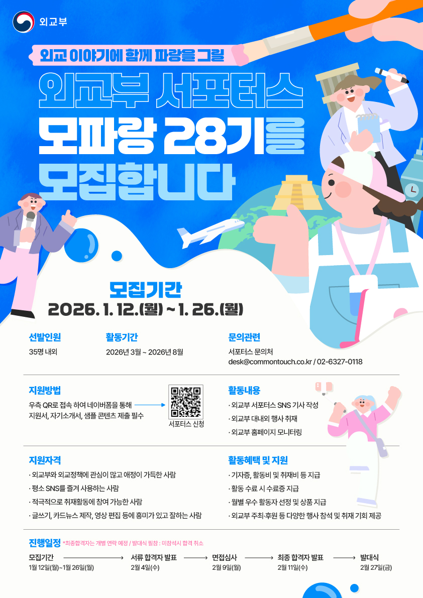 외교부 서포터스 모파랑(Friends of MOFA) 28기 모집