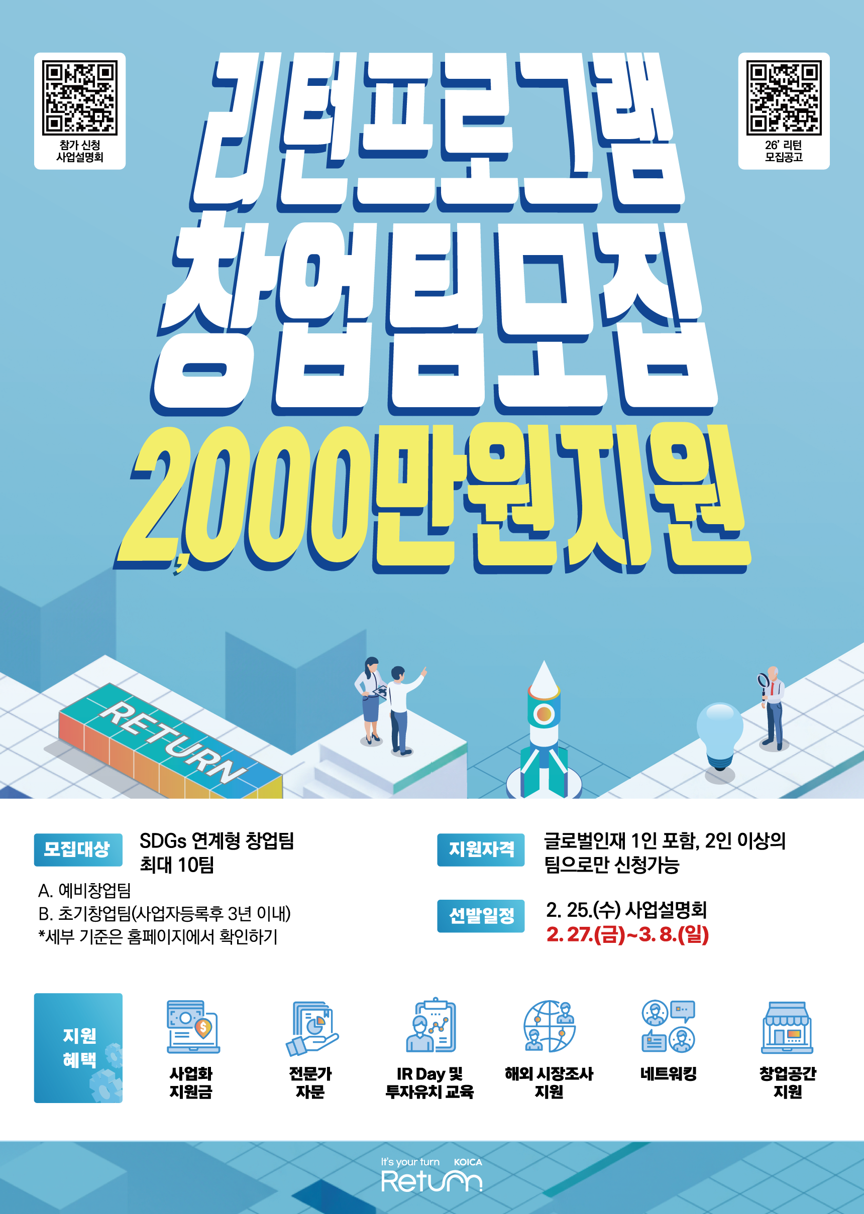 2026년 리턴프로그램 창업팀 모집