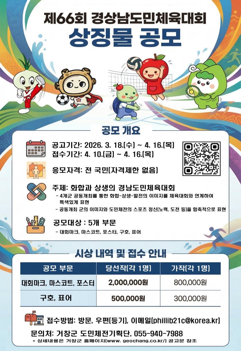 제66회 경남도민체육대회 상징물 공모