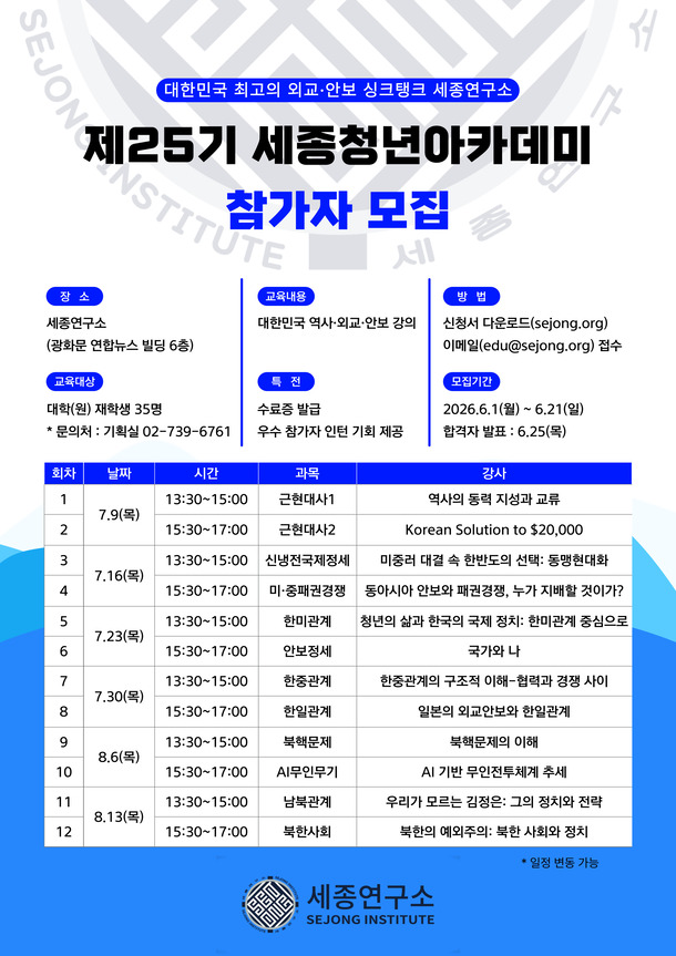 제25기 세종청년아카데미